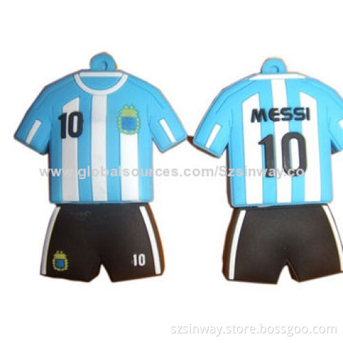 Football T-shirt-shaped Flash Drive, 16GB Flash Memory Capacity/High Speed USB 2.0 Interface